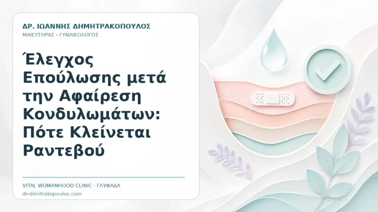 Έλεγχος Επούλωσης μετά την Αφαίρεση Κονδυλωμάτων: Πότε Κλείνεται Ραντεβού - Δρ. Ιωάννης Δημητρακόπουλος, Γυναικολόγος Γλυφάδα