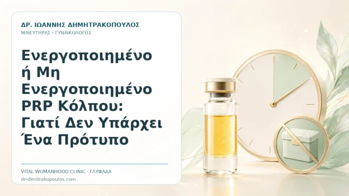Ενεργοποιημένο ή Μη Ενεργοποιημένο PRP Κόλπου: Γιατί Δεν Υπάρχει Ένα Πρότυπο - Δρ. Ιωάννης Δημητρακόπουλος, Γυναικολόγος Γλυφάδα