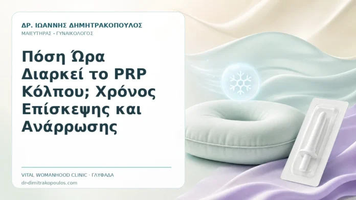 Πόση Ώρα Διαρκεί το PRP Κόλπου; Χρόνος Επίσκεψης και Ανάρρωσης Πόση Ώρα Διαρκεί το PRP Κόλπου; Χρόνος Επίσκεψης και Ανάρρωσης - Δρ. Ιωάννης Δημητρακόπουλος, Γυναικολόγος Γλυφάδα