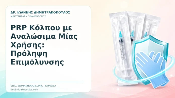 PRP Κόλπου με Αναλώσιμα Μίας Χρήσης: Πρόληψη Επιμόλυνσης - Δρ. Ιωάννης Δημητρακόπουλος, Γυναικολόγος Γλυφάδα