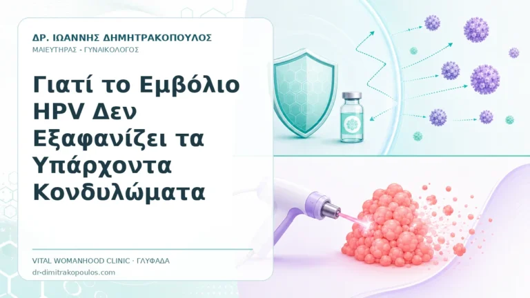 Γιατί το Εμβόλιο HPV Δεν Εξαφανίζει τα Υπάρχοντα Κονδυλώματα - Δρ. Ιωάννης Δημητρακόπουλος, Γυναικολόγος Γλυφάδα
