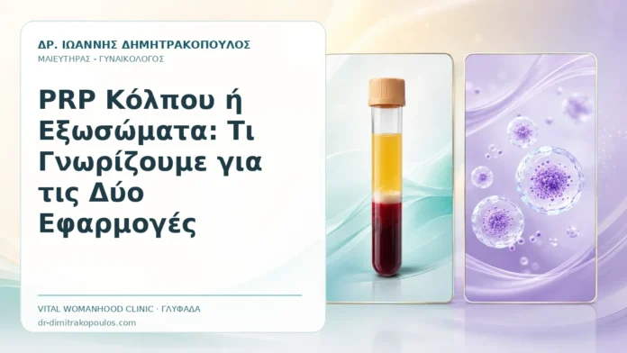 PRP Κόλπου ή Εξωσώματα: Τι Γνωρίζουμε για τις Δύο Εφαρμογές - Δρ. Ιωάννης Δημητρακόπουλος, Γυναικολόγος Γλυφάδα