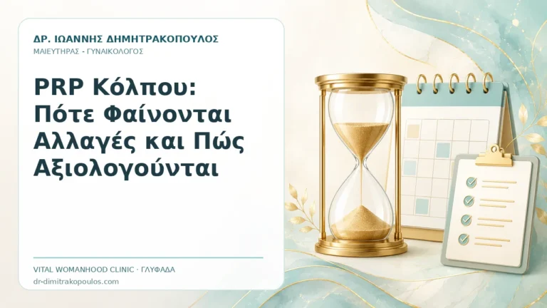 PRP Κόλπου: Πότε Φαίνονται Αλλαγές και Πώς Αξιολογούνται - Δρ. Ιωάννης Δημητρακόπουλος, Γυναικολόγος Γλυφάδα