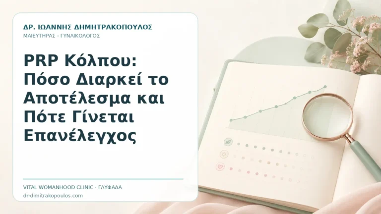 PRP Κόλπου: Πόσο Διαρκεί το Αποτέλεσμα και Πότε Γίνεται Επανέλεγχος - Δρ. Ιωάννης Δημητρακόπουλος, Γυναικολόγος Γλυφάδα