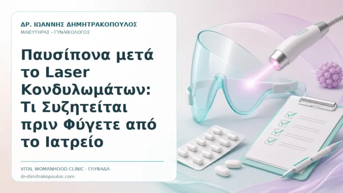Παυσίπονα μετά το Laser Κονδυλωμάτων: Τι Συζητείται πριν Φύγετε από το Ιατρείο Παυσίπονα μετά το Laser Κονδυλωμάτων: Τι Συζητείται πριν Φύγετε από το Ιατρείο - Δρ. Ιωάννης Δημητρακόπουλος, Γυναικολόγος Γλυφάδα