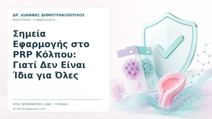 Σημεία Εφαρμογής στο PRP Κόλπου: Γιατί Δεν Είναι Ίδια για Όλες - Δρ. Ιωάννης Δημητρακόπουλος, Γυναικολόγος Γλυφάδα