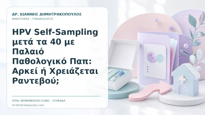 HPV Self-Sampling μετά τα 40 με Παλαιό Παθολογικό Παπ: Αρκεί ή Χρειάζεται Ραντεβού; HPV Self-Sampling μετά τα 40 με Παλαιό Παθολογικό Παπ: Αρκεί ή Χρειάζεται Ραντεβού; - Δρ. Ιωάννης Δημητρακόπουλος, Γυναικολόγος Γλυφάδα