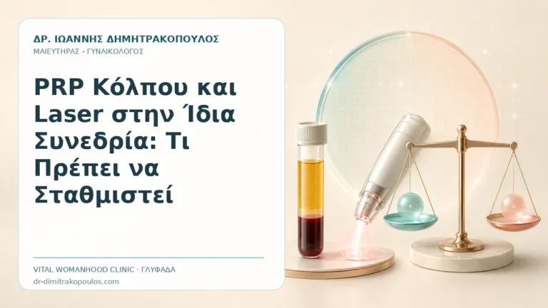 PRP Κόλπου και Laser στην Ίδια Συνεδρία: Τι Πρέπει να Σταθμιστεί - Δρ. Ιωάννης Δημητρακόπουλος, Γυναικολόγος Γλυφάδα