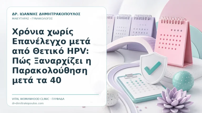 Χρόνια χωρίς Επανέλεγχο μετά από Θετικό HPV: Πώς Ξαναρχίζει η Παρακολούθηση μετά τα 40 - Δρ. Ιωάννης Δημητρακόπουλος, Γυναικολόγος Γλυφάδα