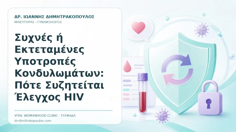 Συχνές ή Εκτεταμένες Υποτροπές Κονδυλωμάτων: Πότε Συζητείται Έλεγχος HIV - Δρ. Ιωάννης Δημητρακόπουλος, Γυναικολόγος Γλυφάδα