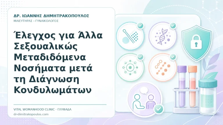 Έλεγχος για Άλλα Σεξουαλικώς Μεταδιδόμενα Νοσήματα μετά τη Διάγνωση Κονδυλωμάτων - Δρ. Ιωάννης Δημητρακόπουλος, Γυναικολόγος Γλυφάδα
