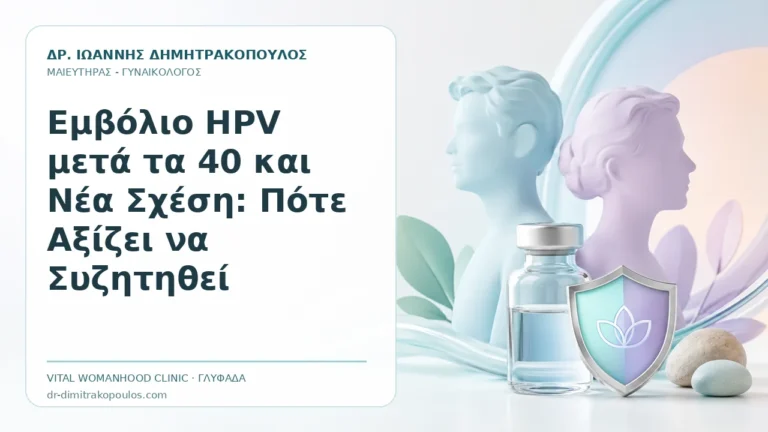 Εμβόλιο HPV μετά τα 40 και Νέα Σχέση: Πότε Αξίζει να Συζητηθεί - Δρ. Ιωάννης Δημητρακόπουλος, Γυναικολόγος Γλυφάδα