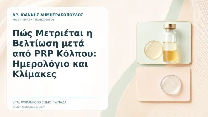 Πώς Μετριέται η Βελτίωση μετά από PRP Κόλπου: Ημερολόγιο και Κλίμακες Πώς Μετριέται η Βελτίωση μετά από PRP Κόλπου: Ημερολόγιο και Κλίμακες - Δρ. Ιωάννης Δημητρακόπουλος, Γυναικολόγος Γλυφάδα