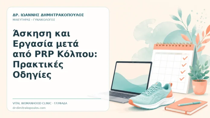 Άσκηση και Εργασία μετά από PRP Κόλπου: Πρακτικές Οδηγίες - Δρ. Ιωάννης Δημητρακόπουλος, Γυναικολόγος Γλυφάδα