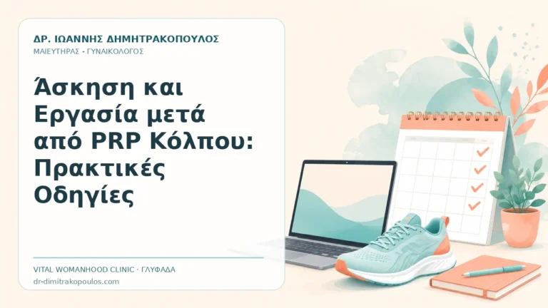 Άσκηση και Εργασία μετά από PRP Κόλπου: Πρακτικές Οδηγίες - Δρ. Ιωάννης Δημητρακόπουλος, Γυναικολόγος Γλυφάδα