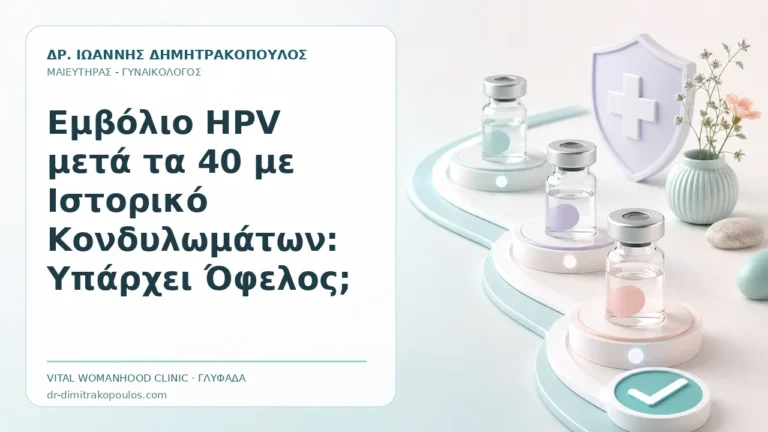 Εμβόλιο HPV μετά τα 40 με Ιστορικό Κονδυλωμάτων: Υπάρχει Όφελος; - Δρ. Ιωάννης Δημητρακόπουλος, Γυναικολόγος Γλυφάδα