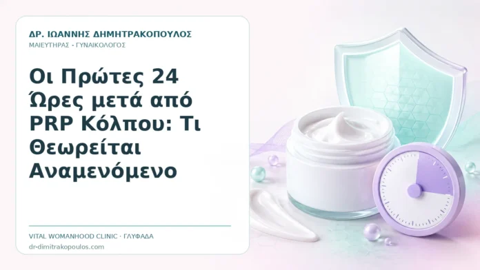 Οι Πρώτες 24 Ώρες μετά από PRP Κόλπου: Τι Θεωρείται Αναμενόμενο - Δρ. Ιωάννης Δημητρακόπουλος, Γυναικολόγος Γλυφάδα
