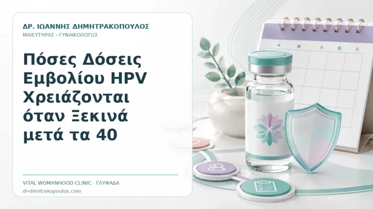 Πόσες Δόσεις Εμβολίου HPV Χρειάζονται όταν Ξεκινά μετά τα 40 - Δρ. Ιωάννης Δημητρακόπουλος, Γυναικολόγος Γλυφάδα