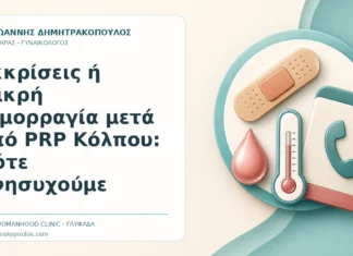 Εκκρίσεις ή Μικρή Αιμορραγία μετά από PRP Κόλπου: Πότε Ανησυχούμε - Δρ. Ιωάννης Δημητρακόπουλος, Γυναικολόγος Γλυφάδα