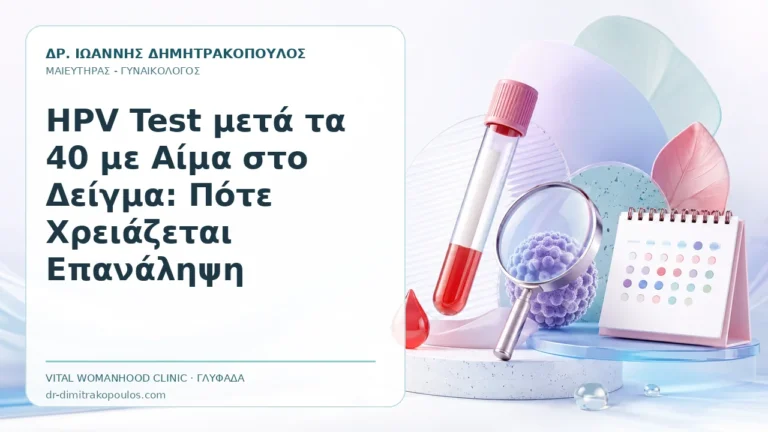 HPV Test μετά τα 40 με Αίμα στο Δείγμα: Πότε Χρειάζεται Επανάληψη - Δρ. Ιωάννης Δημητρακόπουλος, Γυναικολόγος Γλυφάδα