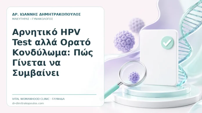 Αρνητικό HPV Test αλλά Ορατό Κονδύλωμα: Πώς Γίνεται να Συμβαίνει Αρνητικό HPV Test αλλά Ορατό Κονδύλωμα: Πώς Γίνεται να Συμβαίνει - Δρ. Ιωάννης Δημητρακόπουλος, Γυναικολόγος Γλυφάδα