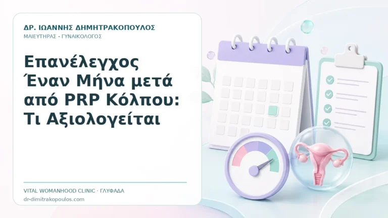Επανέλεγχος Έναν Μήνα μετά από PRP Κόλπου: Τι Αξιολογείται - Δρ. Ιωάννης Δημητρακόπουλος, Γυναικολόγος Γλυφάδα