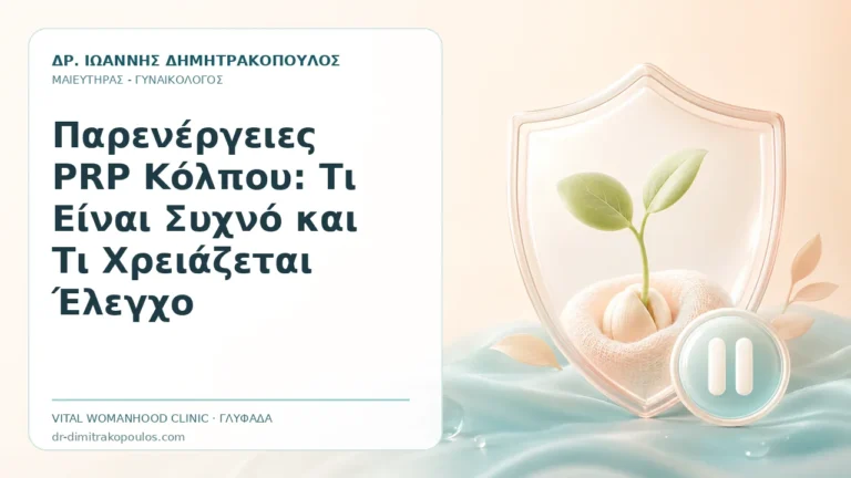 Παρενέργειες PRP Κόλπου: Τι Είναι Συχνό και Τι Χρειάζεται Έλεγχο - Δρ. Ιωάννης Δημητρακόπουλος, Γυναικολόγος Γλυφάδα