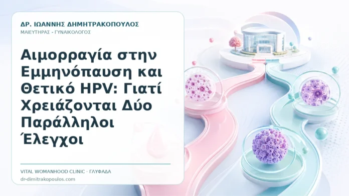 Αιμορραγία στην Εμμηνόπαυση και Θετικό HPV: Γιατί Χρειάζονται Δύο Παράλληλοι Έλεγχοι Αιμορραγία στην Εμμηνόπαυση και Θετικό HPV: Γιατί Χρειάζονται Δύο Παράλληλοι Έλεγχοι - Δρ. Ιωάννης Δημητρακόπουλος, Γυναικολόγος Γλυφάδα
