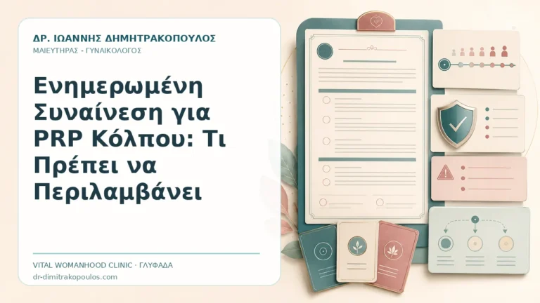 Ενημερωμένη Συναίνεση για PRP Κόλπου: Τι Πρέπει να Περιλαμβάνει - Δρ. Ιωάννης Δημητρακόπουλος, Γυναικολόγος Γλυφάδα