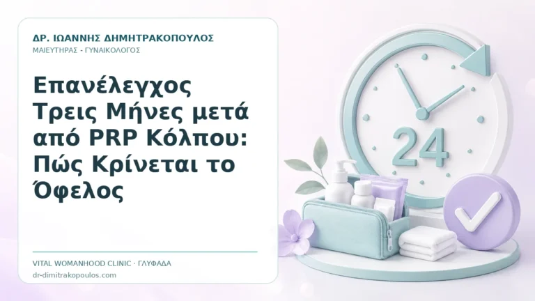 Επανέλεγχος Τρεις Μήνες μετά από PRP Κόλπου: Πώς Κρίνεται το Όφελος - Δρ. Ιωάννης Δημητρακόπουλος, Γυναικολόγος Γλυφάδα