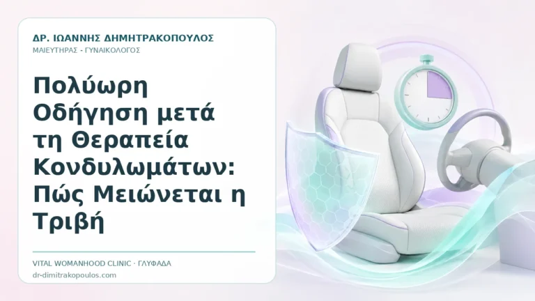Πολύωρη Οδήγηση μετά τη Θεραπεία Κονδυλωμάτων: Πώς Μειώνεται η Τριβή - Δρ. Ιωάννης Δημητρακόπουλος, Γυναικολόγος Γλυφάδα