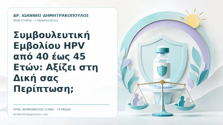 Συμβουλευτική Εμβολίου HPV από 40 έως 45 Ετών: Αξίζει στη Δική σας Περίπτωση; - Δρ. Ιωάννης Δημητρακόπουλος, Γυναικολόγος Γλυφάδα