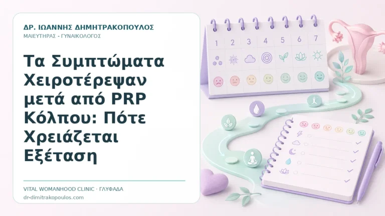 Τα Συμπτώματα Χειροτέρεψαν μετά από PRP Κόλπου: Πότε Χρειάζεται Εξέταση - Δρ. Ιωάννης Δημητρακόπουλος, Γυναικολόγος Γλυφάδα