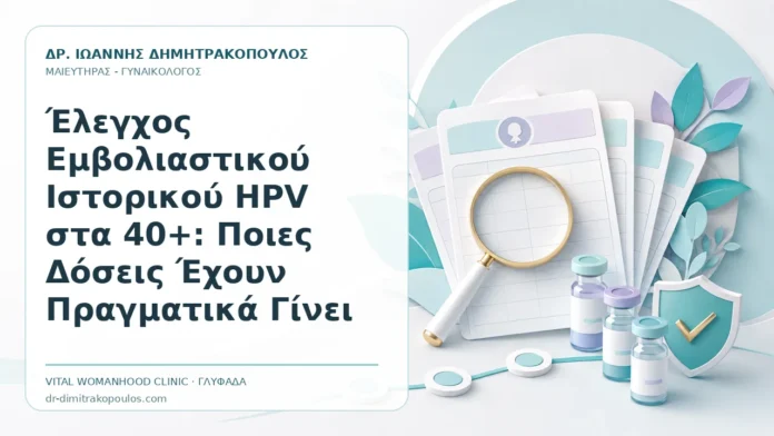 Έλεγχος Εμβολιαστικού Ιστορικού HPV στα 40+: Ποιες Δόσεις Έχουν Πραγματικά Γίνει - Δρ. Ιωάννης Δημητρακόπουλος, Γυναικολόγος Γλυφάδα
