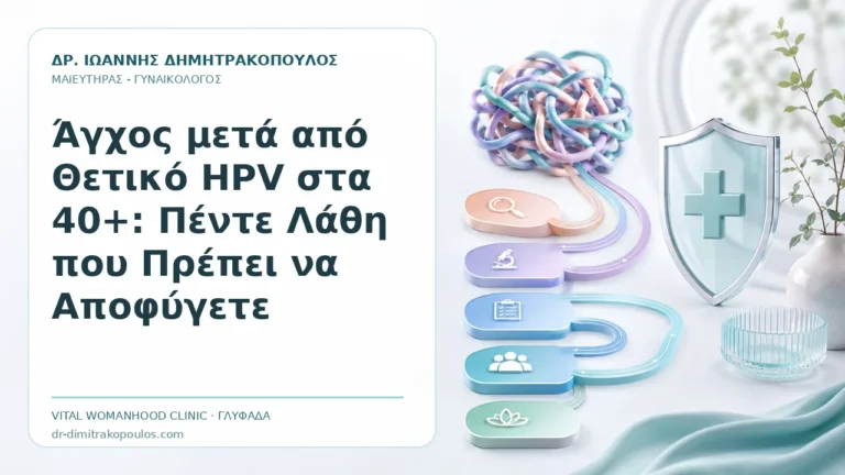 Άγχος μετά από Θετικό HPV στα 40+: Πέντε Λάθη που Πρέπει να Αποφύγετε - Δρ. Ιωάννης Δημητρακόπουλος, Γυναικολόγος Γλυφάδα