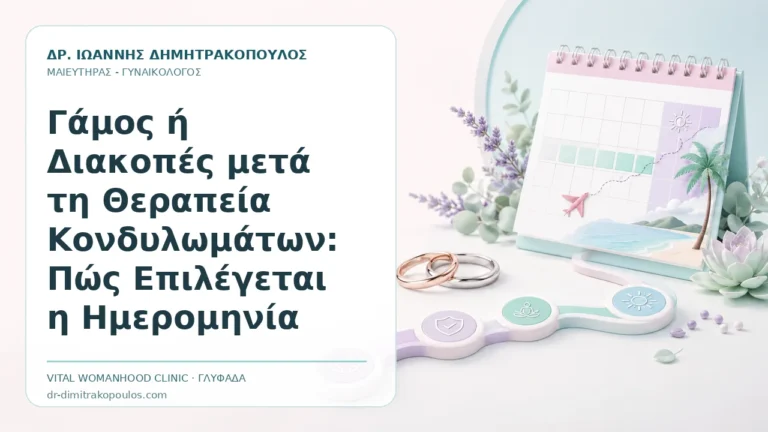 Γάμος ή Διακοπές μετά τη Θεραπεία Κονδυλωμάτων: Πώς Επιλέγεται η Ημερομηνία - Δρ. Ιωάννης Δημητρακόπουλος, Γυναικολόγος Γλυφάδα