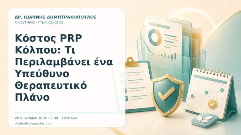 Κόστος PRP Κόλπου: Τι Περιλαμβάνει ένα Υπεύθυνο Θεραπευτικό Πλάνο - Δρ. Ιωάννης Δημητρακόπουλος, Γυναικολόγος Γλυφάδα