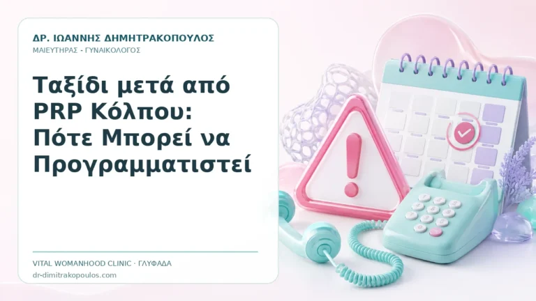 Ταξίδι μετά από PRP Κόλπου: Πότε Μπορεί να Προγραμματιστεί - Δρ. Ιωάννης Δημητρακόπουλος, Γυναικολόγος Γλυφάδα