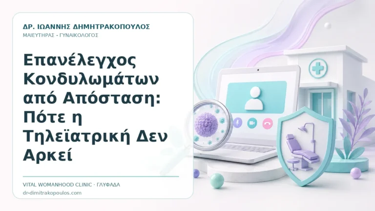 Επανέλεγχος Κονδυλωμάτων από Απόσταση: Πότε η Τηλεϊατρική Δεν Αρκεί - Δρ. Ιωάννης Δημητρακόπουλος, Γυναικολόγος Γλυφάδα