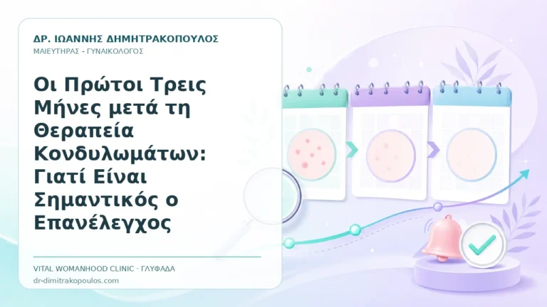 Οι Πρώτοι Τρεις Μήνες μετά τη Θεραπεία Κονδυλωμάτων: Γιατί Είναι Σημαντικός ο Επανέλεγχος - Δρ. Ιωάννης Δημητρακόπουλος, Γυναικολόγος Γλυφάδα
