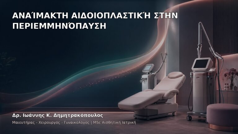 Αναίμακτη Αιδοιοπλαστική στην Περιεμμηνόπαυση - Δρ. Ιωάννης Κ. Δημητρακόπουλος