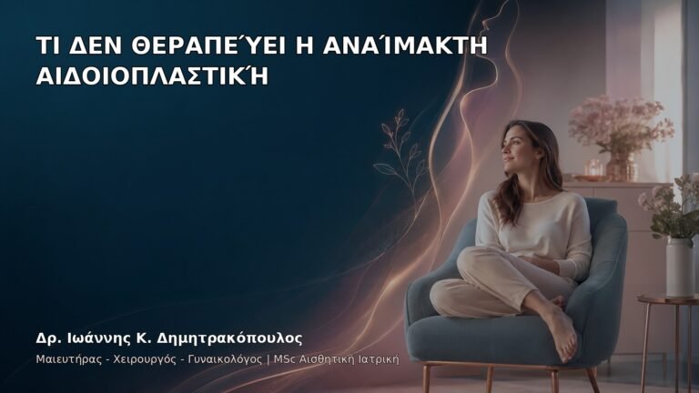 Τι Δεν Θεραπεύει η Αναίμακτη Αιδοιοπλαστική - Δρ. Ιωάννης Κ. Δημητρακόπουλος