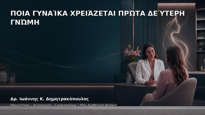 Ποια Γυναίκα Χρειάζεται Πρώτα Δεύτερη Γνώμη - Δρ. Ιωάννης Κ. Δημητρακόπουλος