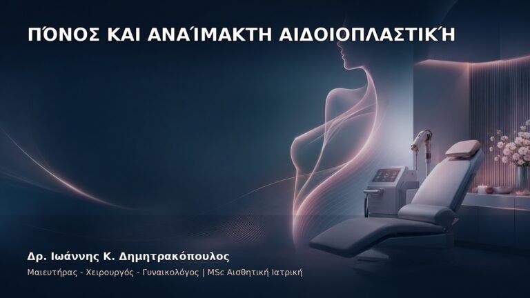 Πόνος και Αναίμακτη Αιδοιοπλαστική - Δρ. Ιωάννης Κ. Δημητρακόπουλος