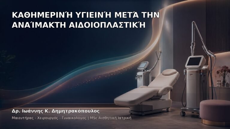Καθημερινή Υγιεινή μετά την Αναίμακτη Αιδοιοπλαστική - Δρ. Ιωάννης Κ. Δημητρακόπουλος