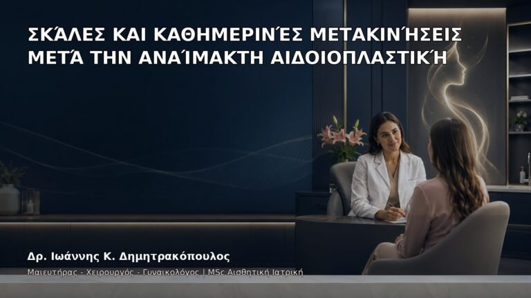 Σκάλες και Καθημερινές Μετακινήσεις μετά την Αναίμακτη Αιδοιοπλαστική - Δρ. Ιωάννης Κ. Δημητρακόπουλος