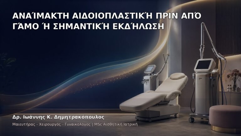 Αναίμακτη Αιδοιοπλαστική πριν από Γάμο ή Σημαντική Εκδήλωση - Δρ. Ιωάννης Κ. Δημητρακόπουλος