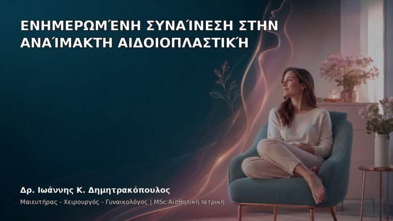 Ενημερωμένη Συναίνεση στην Αναίμακτη Αιδοιοπλαστική - Δρ. Ιωάννης Κ. Δημητρακόπουλος