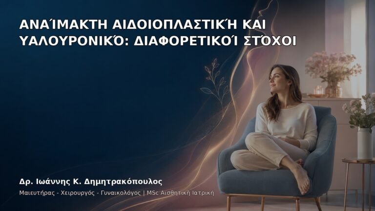 Αναίμακτη Αιδοιοπλαστική και Υαλουρονικό: Διαφορετικοί Στόχοι - Δρ. Ιωάννης Κ. Δημητρακόπουλος