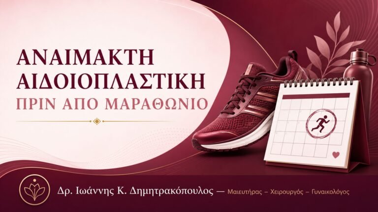 Αναίμακτη Αιδοιοπλαστική πριν από Μαραθώνιο – Δρ. Ιωάννης Κ. Δημητρακόπουλος